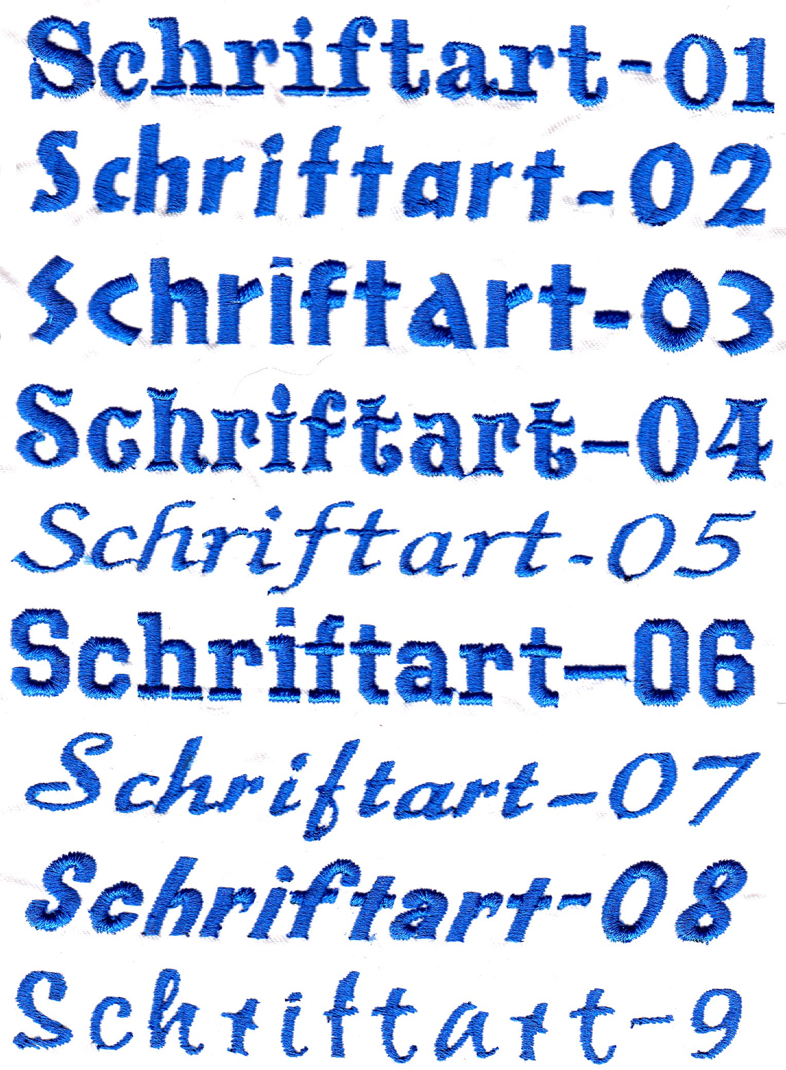 Schriftarten